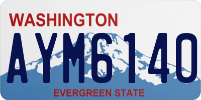 WA license plate AYM6140