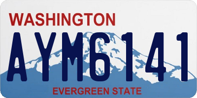 WA license plate AYM6141