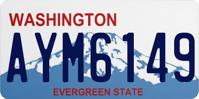 WA license plate AYM6149