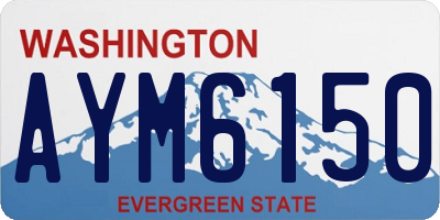 WA license plate AYM6150