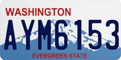 WA license plate AYM6153