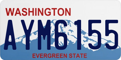 WA license plate AYM6155