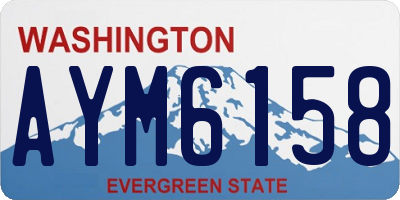 WA license plate AYM6158