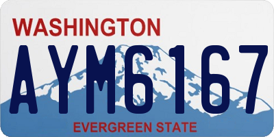 WA license plate AYM6167