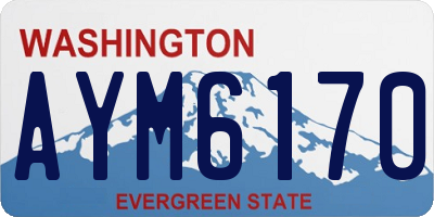 WA license plate AYM6170