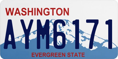 WA license plate AYM6171