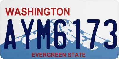 WA license plate AYM6173