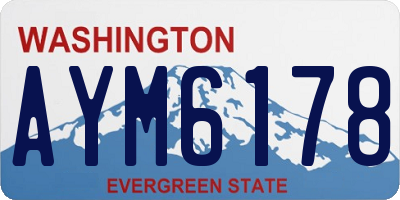 WA license plate AYM6178