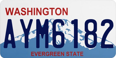 WA license plate AYM6182