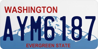 WA license plate AYM6187