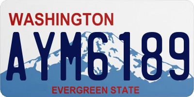 WA license plate AYM6189
