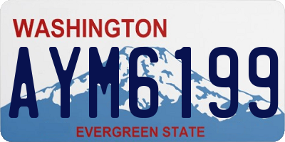 WA license plate AYM6199