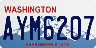 WA license plate AYM6207