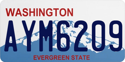 WA license plate AYM6209