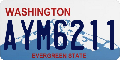 WA license plate AYM6211