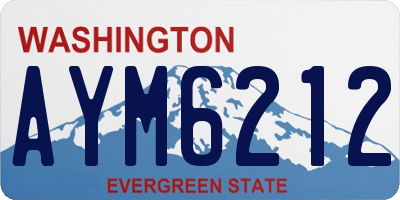 WA license plate AYM6212