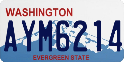 WA license plate AYM6214