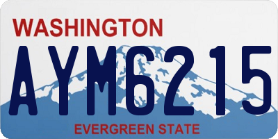 WA license plate AYM6215