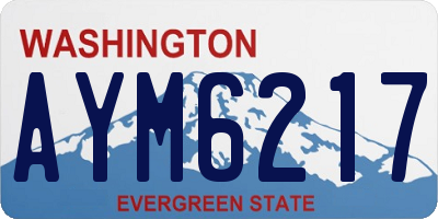 WA license plate AYM6217