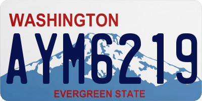 WA license plate AYM6219