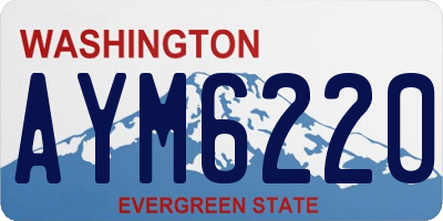 WA license plate AYM6220
