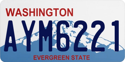 WA license plate AYM6221