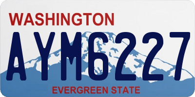 WA license plate AYM6227