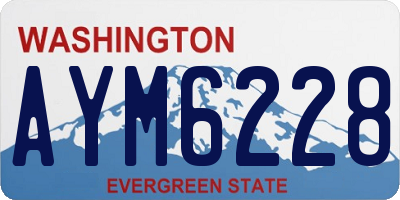 WA license plate AYM6228