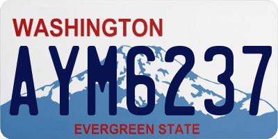 WA license plate AYM6237