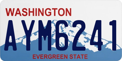WA license plate AYM6241