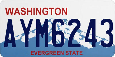 WA license plate AYM6243