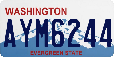 WA license plate AYM6244