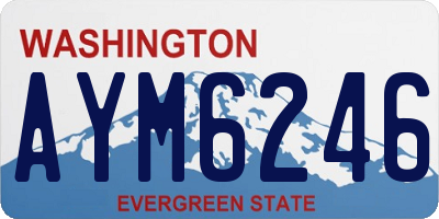 WA license plate AYM6246