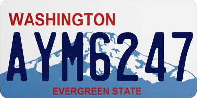WA license plate AYM6247