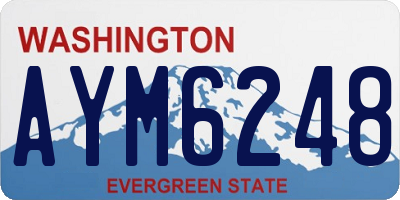 WA license plate AYM6248