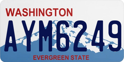 WA license plate AYM6249