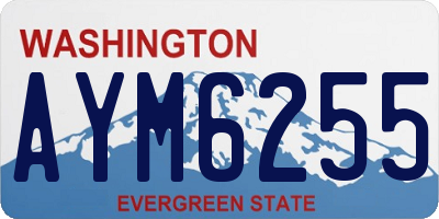 WA license plate AYM6255