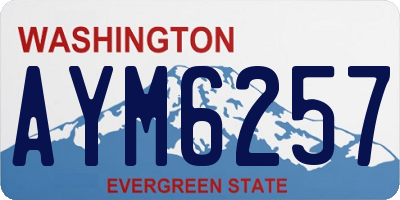 WA license plate AYM6257