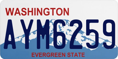 WA license plate AYM6259