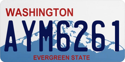WA license plate AYM6261