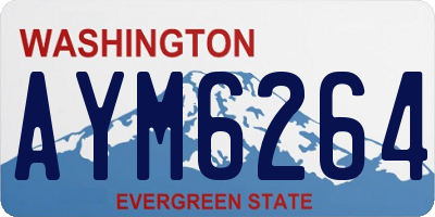 WA license plate AYM6264