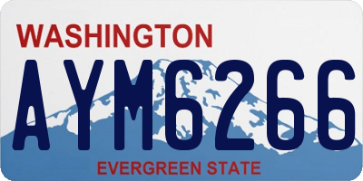 WA license plate AYM6266