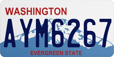 WA license plate AYM6267