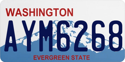 WA license plate AYM6268