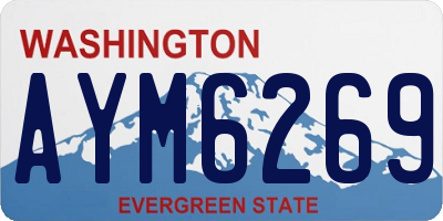 WA license plate AYM6269