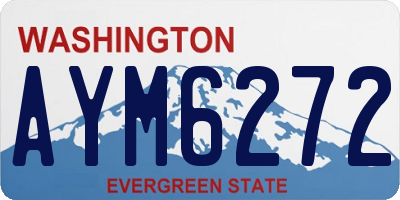 WA license plate AYM6272