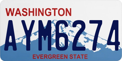 WA license plate AYM6274