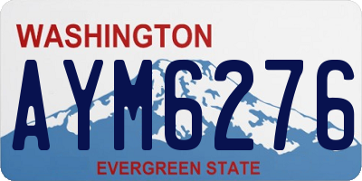 WA license plate AYM6276