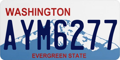 WA license plate AYM6277