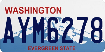 WA license plate AYM6278